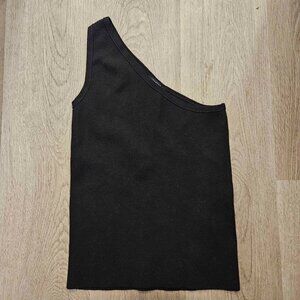 Gap Black One-Shoulder Tank Top, Size Small, Early 2000s